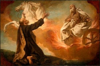 Elijah carried to heaven in a Chario of Fire